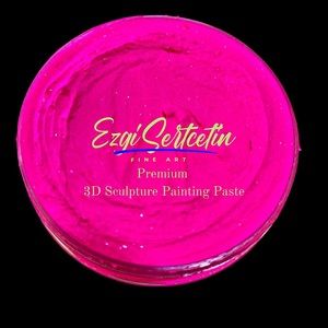 3 D sculpture painting paste neon pink Modeling paste  decorative plaste6oz